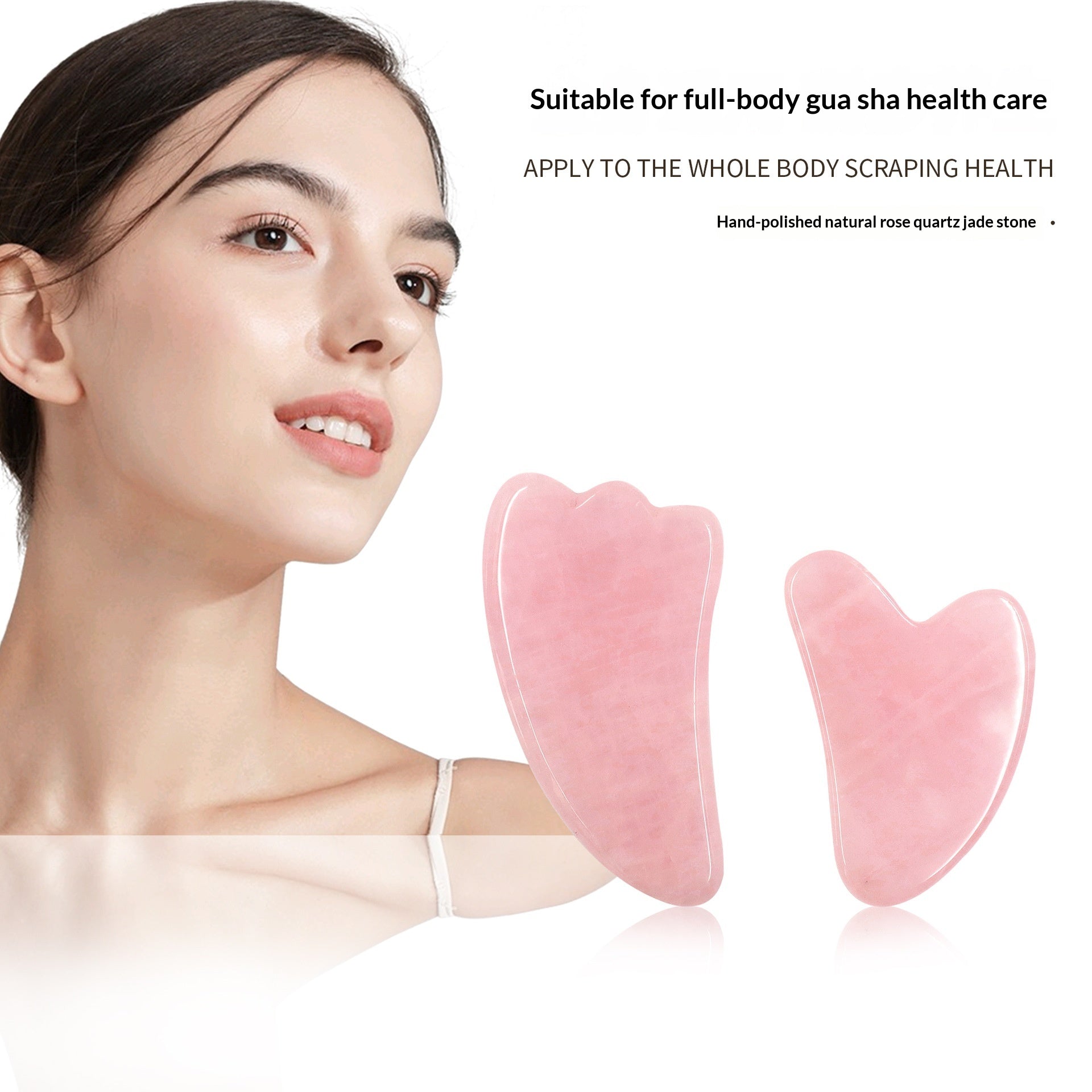 Jade & Rose Quartz Gua Sha Massager