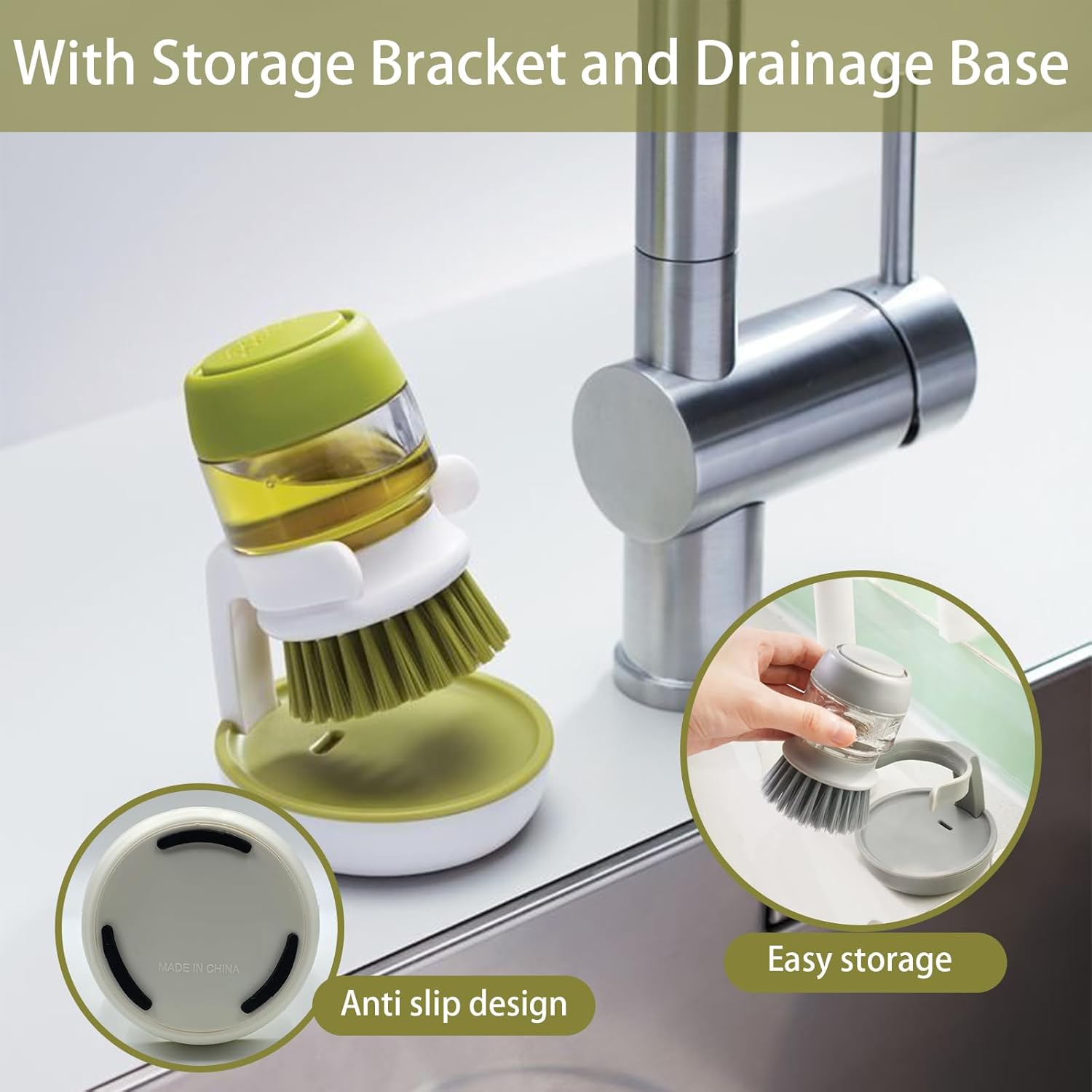 Soap Dispenser Dish Brush